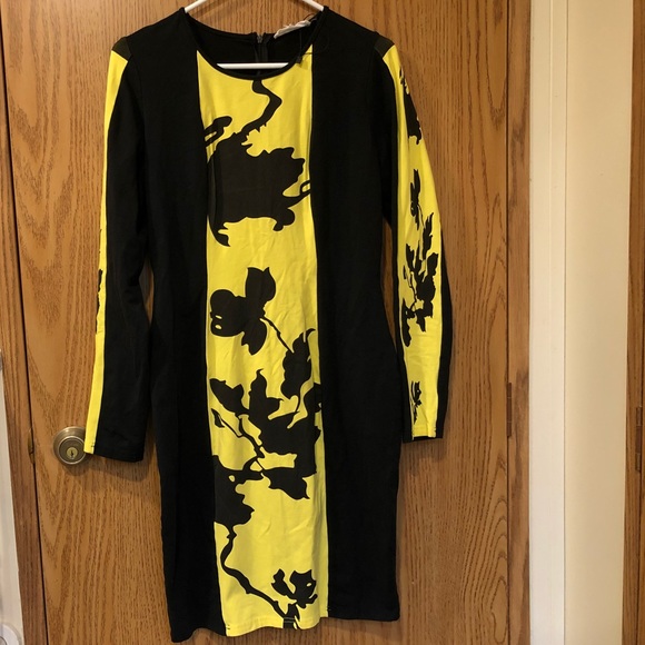 Emage Dresses & Skirts - NWOT Emage Black & Yellow Stretchy Comfy Dress 14